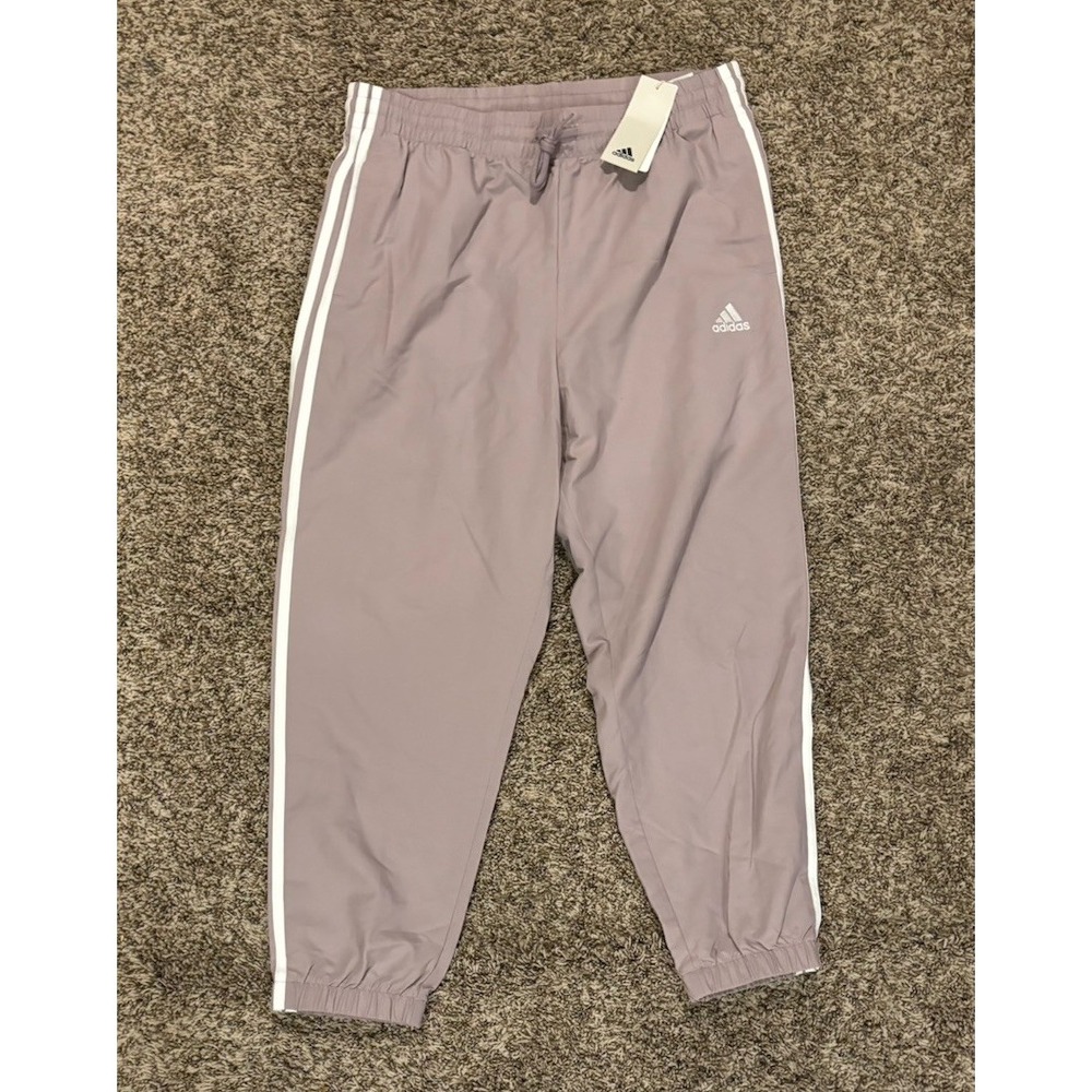 NWT Adidas Essentials 7/8 Tracksuit Training Pants Purple Women L IR6103